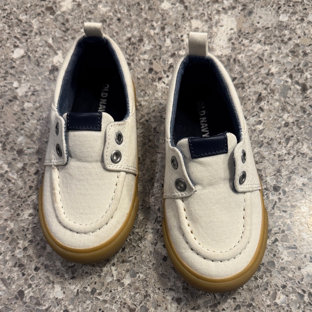 Old Navy Kids Sneakers - Cream and Navy